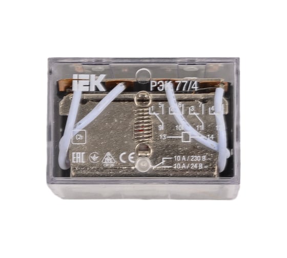 Реле IEK РЭК77/4 LY4 10А 24В АC RRP10-4-10-024A 1