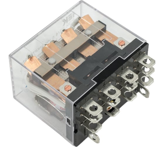 Реле IEK РЭК77/4 LY4 с индикацией 10А 12В DC RRP10-4-10-012D-LED