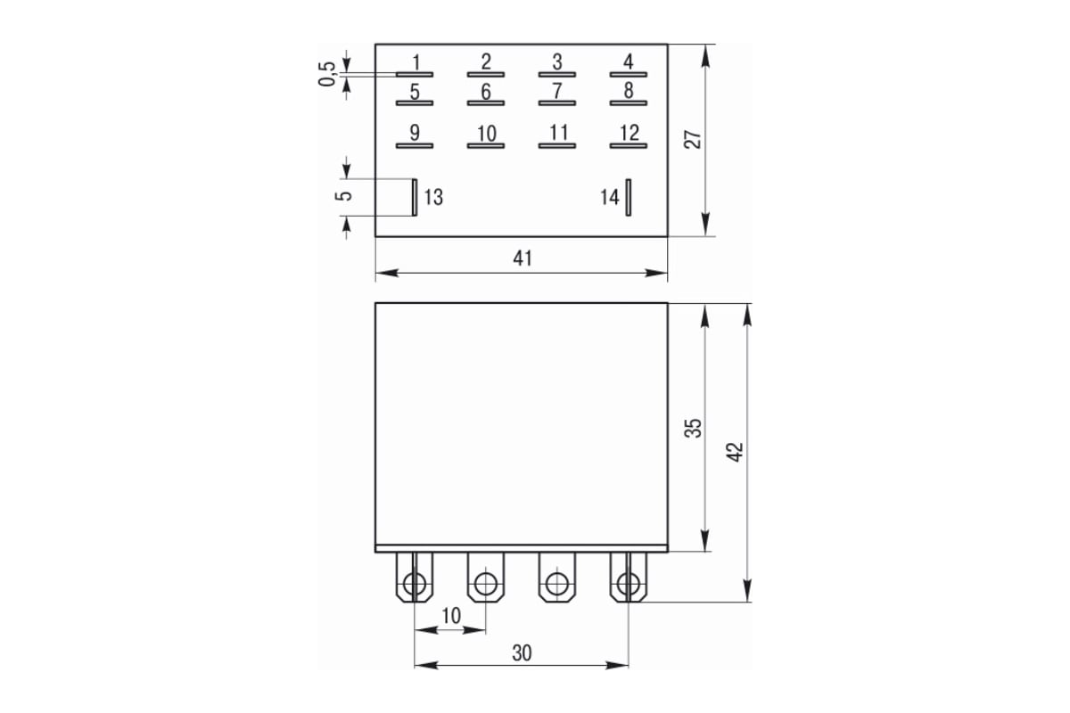 Реле IEK РЭК77/4 LY4 с индикацией 10А 230В АC RRP10-4-10-220A-LED ...