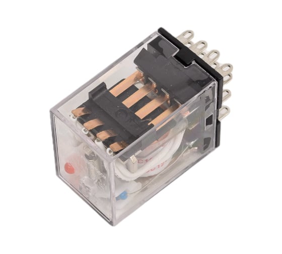 Реле IEK РЭК78/4 MY4 с индикацией 3А 12В DC RRP20-4-03-012D-LED