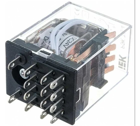 Реле IEK РЭК78/4 MY4 с индикацией 3А 24В DC RRP20-4-03-024D-LED