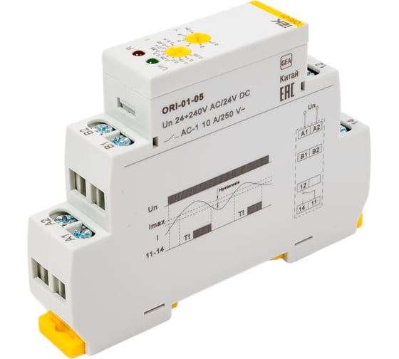 Реле тока IEK ORI 0,05-0,5А. 24-240В AC/24В DC ORI-01-05