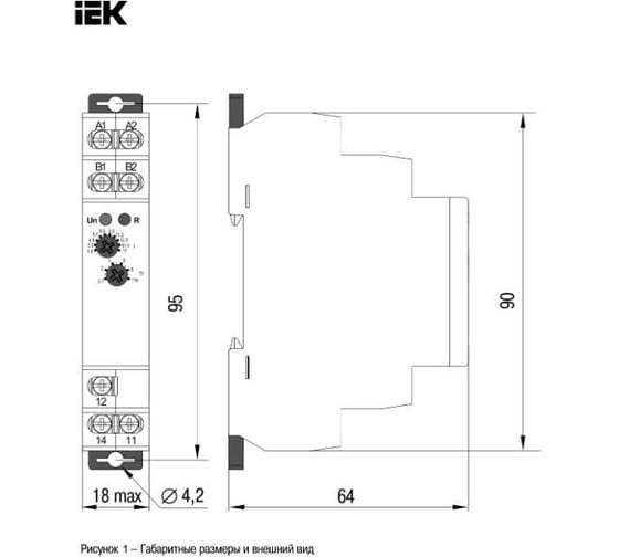 Реле тока IEK ORI 0,2-2А 24-240В AC/24В DC ORI-01-2