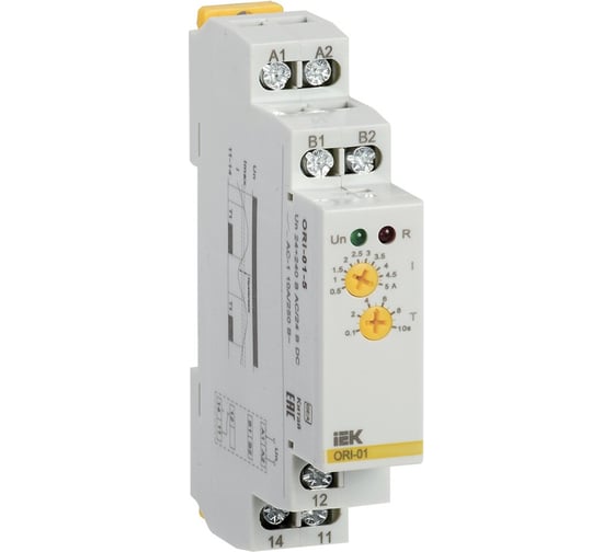 Реле тока IEK ORI 0,5-5А 24-240В AC/24В DC ORI-01-5