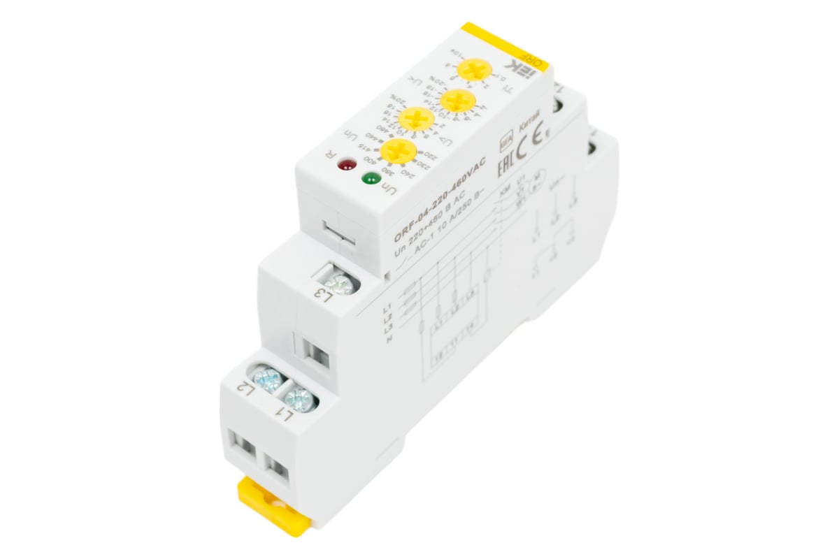 Реле фаз IEK ORF 04. 3фазы 220-460В AC ORF-04-220-460VAC - выгодная ...