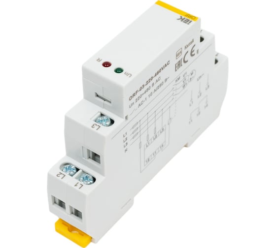 Реле фаз IEK ORF 03. 3фазы 220-460В AC ORF-03-220-460VAC