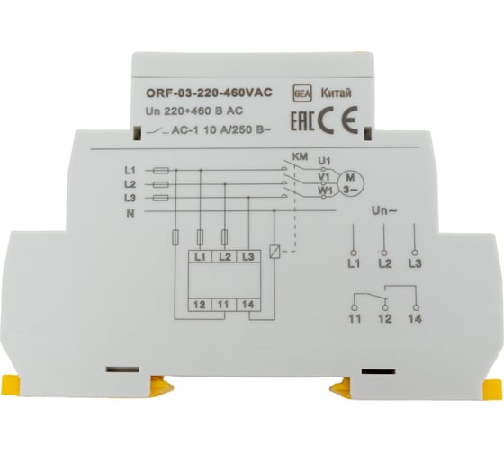 Реле фаз IEK ORF 03. 3фазы 220-460В AC ORF-03-220-460VAC