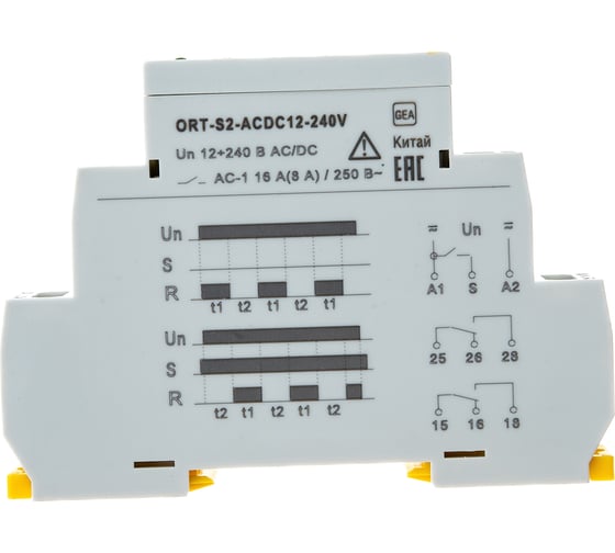 Циклическое реле IEK ORT 2 контакта 12-240В AC/DC ORT-S2-ACDC12-240V - выгодная 