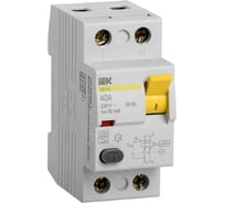 Дифференциальный выключатель IEK УЗО ВД1-63, 2Р, 40А, 30мА, тип А MDV11-2-040-030