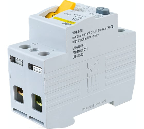 Устройство защитного отключения IEK ВД1-63S УЗО, 2Р, 50А, 100мА MDV12-2-050-100
