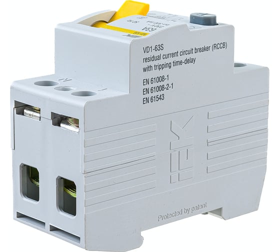 Устройство защитного отключения IEK ВД1-63S УЗО, 2Р, 63А, 300мА MDV12-2-063-300
