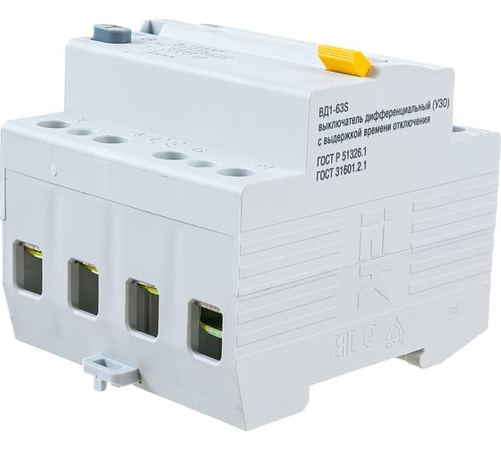 Устройство защитного отключения IEK ВД1-63S УЗО, 4Р, 25А, 300мА MDV12-4-025-300