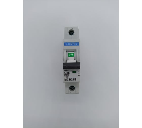 Автоматический выключатель ELCOMTECH MCB21B-10-1C25AC УТ-00026284