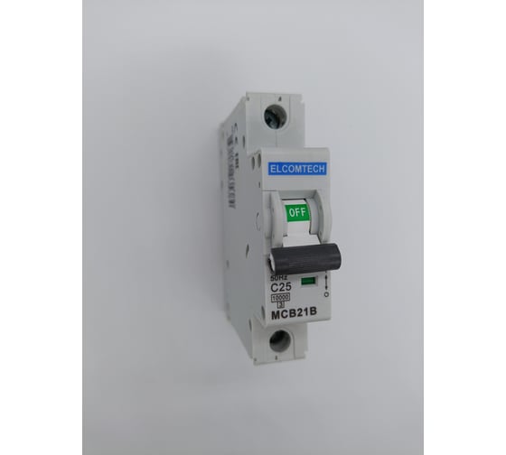 Автоматический выключатель ELCOMTECH MCB21B-10-1C25AC УТ-00026284