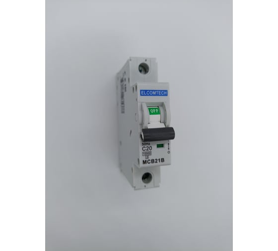 Автоматический выключатель ELCOMTECH MCB21B-10-1C20AC УТ-00026283
