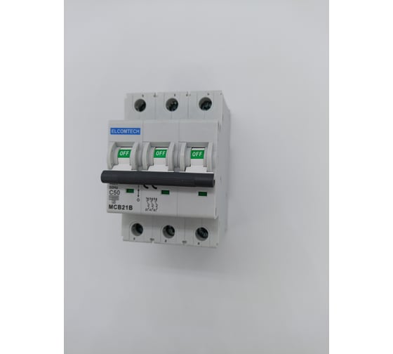 Автоматический выключатель ELCOMTECH MCB21B-10-3C50AC УТ-00026296