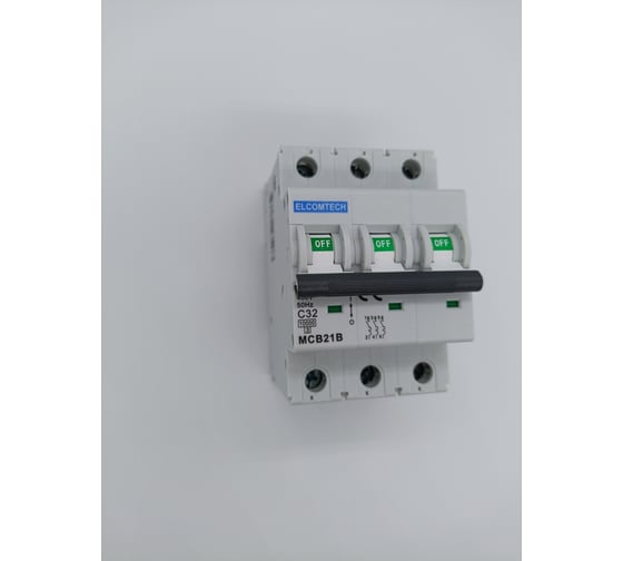 Автоматический выключатель ELCOMTECH MCB21B-10-3C32AC УТ-00026294