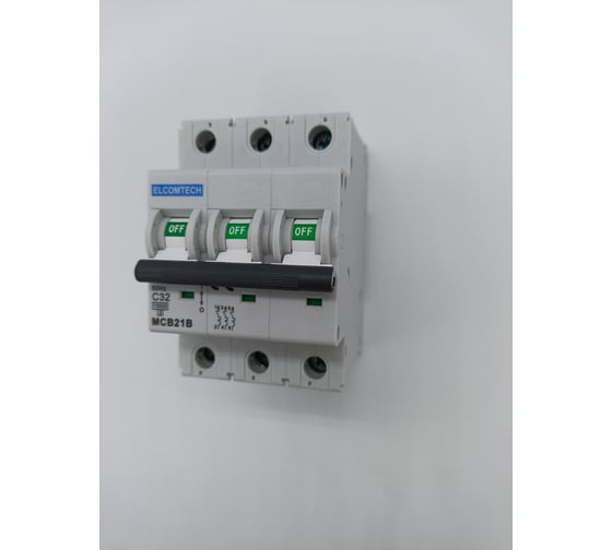 Автоматический выключатель ELCOMTECH MCB21B-10-3C32AC УТ-00026294