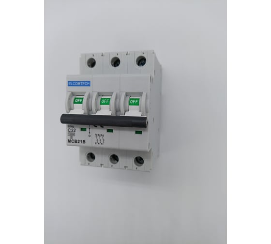 Автоматический выключатель ELCOMTECH MCB21B-10-3C32AC УТ-00026294
