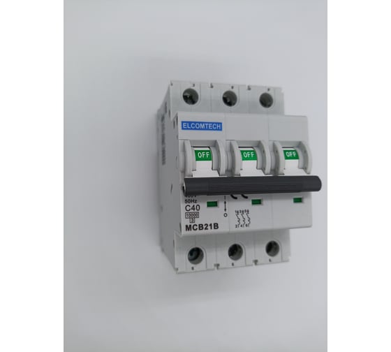 Автоматический выключатель ELCOMTECH MCB21B-10-3C40AC УТ-00026295