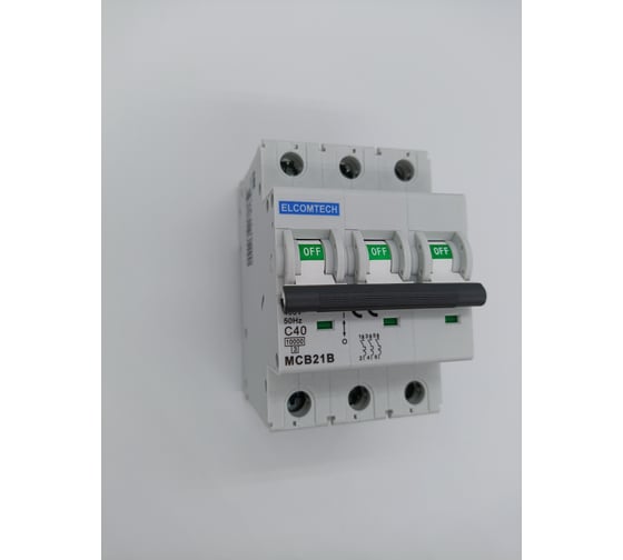 Автоматический выключатель ELCOMTECH MCB21B-10-3C40AC УТ-00026295