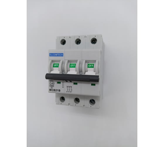 Автоматический выключатель ELCOMTECH MCB21B-10-3C40AC УТ-00026295