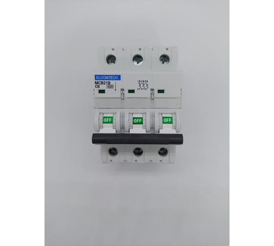 Автоматический выключатель ELCOMTECH MCB21B-4,5-3C6AC УТ-00026256 1