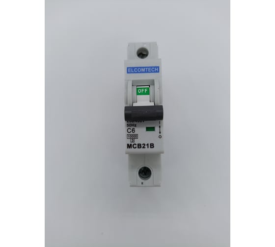 Автоматический выключатель ELCOMTECH MCB21B-10-1C6AC УТ-00026280