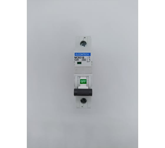 Автоматический выключатель ELCOMTECH MCB21B-4,5-1C20AC УТ-00026247 1