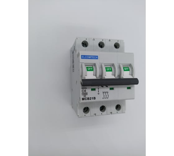 Автоматический выключатель ELCOMTECH MCB21B-10-3C6AC УТ-00026289