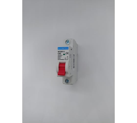 Автоматический выключатель ELCOMTECH MCB31J-6-1C63AC УТ-00026479