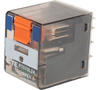 Промежуточное реле Schrack Technik PT, 4 переключающих контакта, 6А, 24VDC+LED артикул Австрия PT570L24