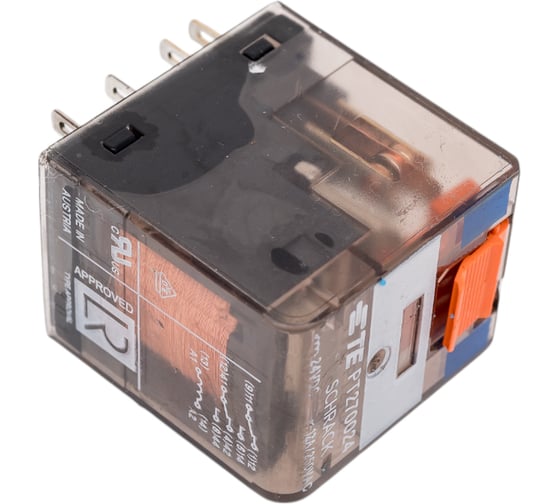 Промежуточное реле Schrack Technik PT, 2 переключающих контакта, 12А, 24VDC артикул Австрия PT270024
