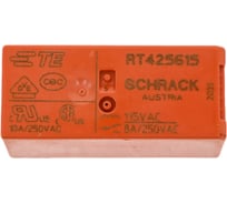 Реле силовое Schrack Technik PCB 2 перекл. конт, 8A, 115V АC,5mm, позолоч. артикул Австрия RT425615
