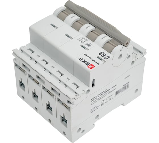 Автоматический выключатель EKF ВА 47-63N 4P 63А (C) 4,5 кА PROXIMA M634463C