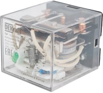 Промежуточное реле DEKraft 3 контакта с LED индикацией 10А 220В DC ПР-102 23926DEK