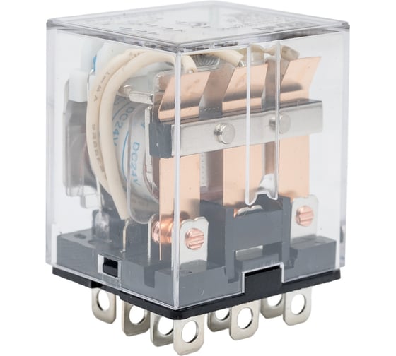 Промежуточное реле DEKraft 3 контакта с LED индикацией 10А 24В DC ПР-102 23921DEK