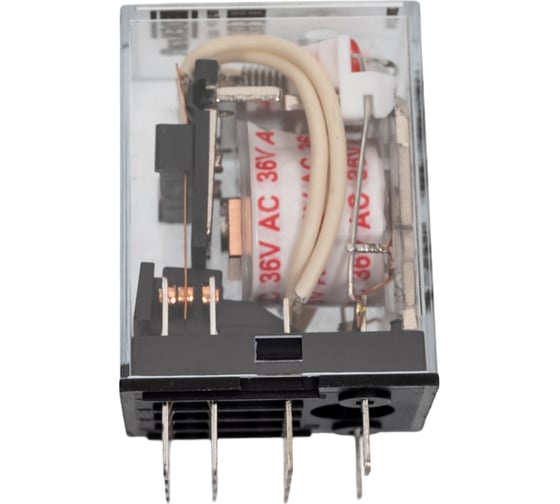 Промежуточное реле DEKraft 4 контакта с LED индикацией 3А 36В AC ПР-102 23822DEK