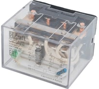 Промежуточное реле DEKraft 4 контакта с LED индикацией 10А 12В DC ПР-102 23936DEK