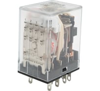 Промежуточное реле DEKraft 4 контакта с LED индикацией 3А 6В AC ПР-102 23816DEK