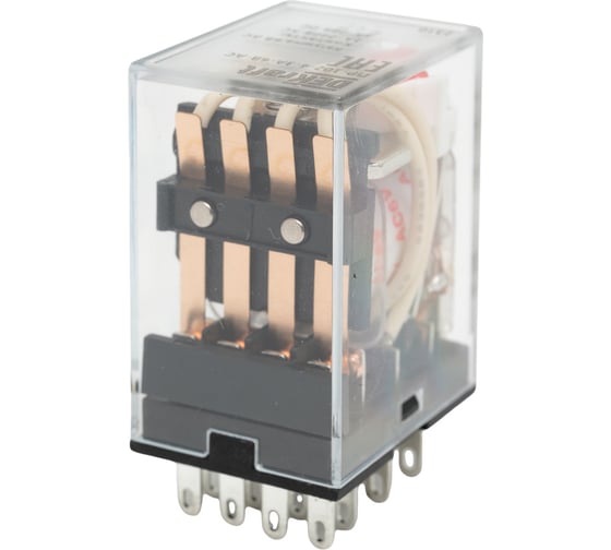Промежуточное реле DEKraft 4 контакта с LED индикацией 3А 6В AC ПР-102 23816DEK