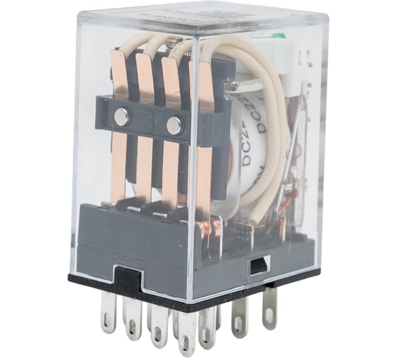 Промежуточное реле DEKraft 4 контакта с LED индикацией 3А 220В DC ПР-102 23814DEK
