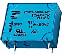 Реле Schrack Technik PCB, 1 переключающий контакт, 8A, 24V DC, шаг 2,5мм артикул RP510024-E Австрия RP510024E