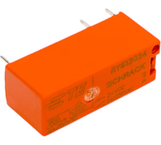 Реле Schrack Technik PCB-RY, 1 переключающий контакт, 8A, 24V DC, 3,2mm, Ag, герм. артикул Австрия RY612024 1