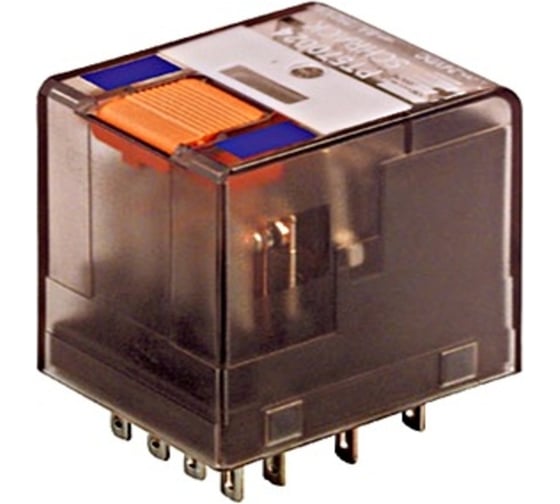 Промежуточное реле Schrack Technik PT, 4 переключающих контакта,6А, 24VDC+позол.контакты+LED артикул Австрия PT580L24 1