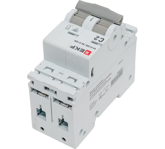 Автоматический выключатель EKF ВА 47-63N 2P 2А (C) 4,5 кА PROXIMA M634202C