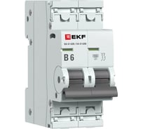Автоматический выключатель EKF ВА 47-63N 2P 6А (В) 4,5 кА PROXIMA M634206B