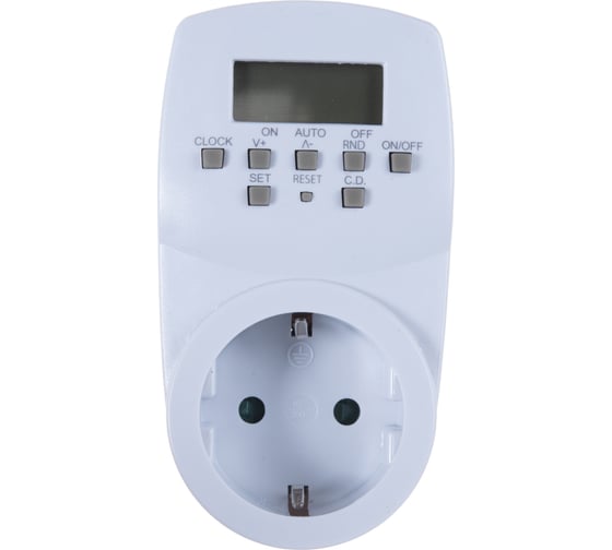 Электронный таймер с розеткой Uniel UST-E20 WHITE UL-00003766