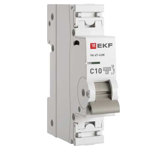 Автоматический выключатель EKF ВА 47-63N 1P 10А (C) 4,5 кА PROXIMA M634110C