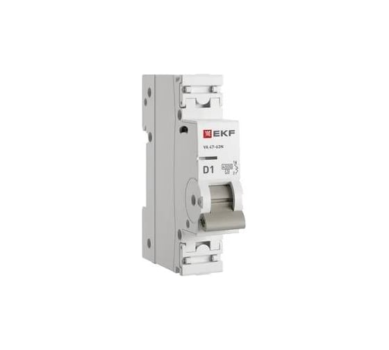 Автоматический выключатель EKF ВА 47-63N 1P 1А (D) 4,5 кА PROXIMA M634101D 1